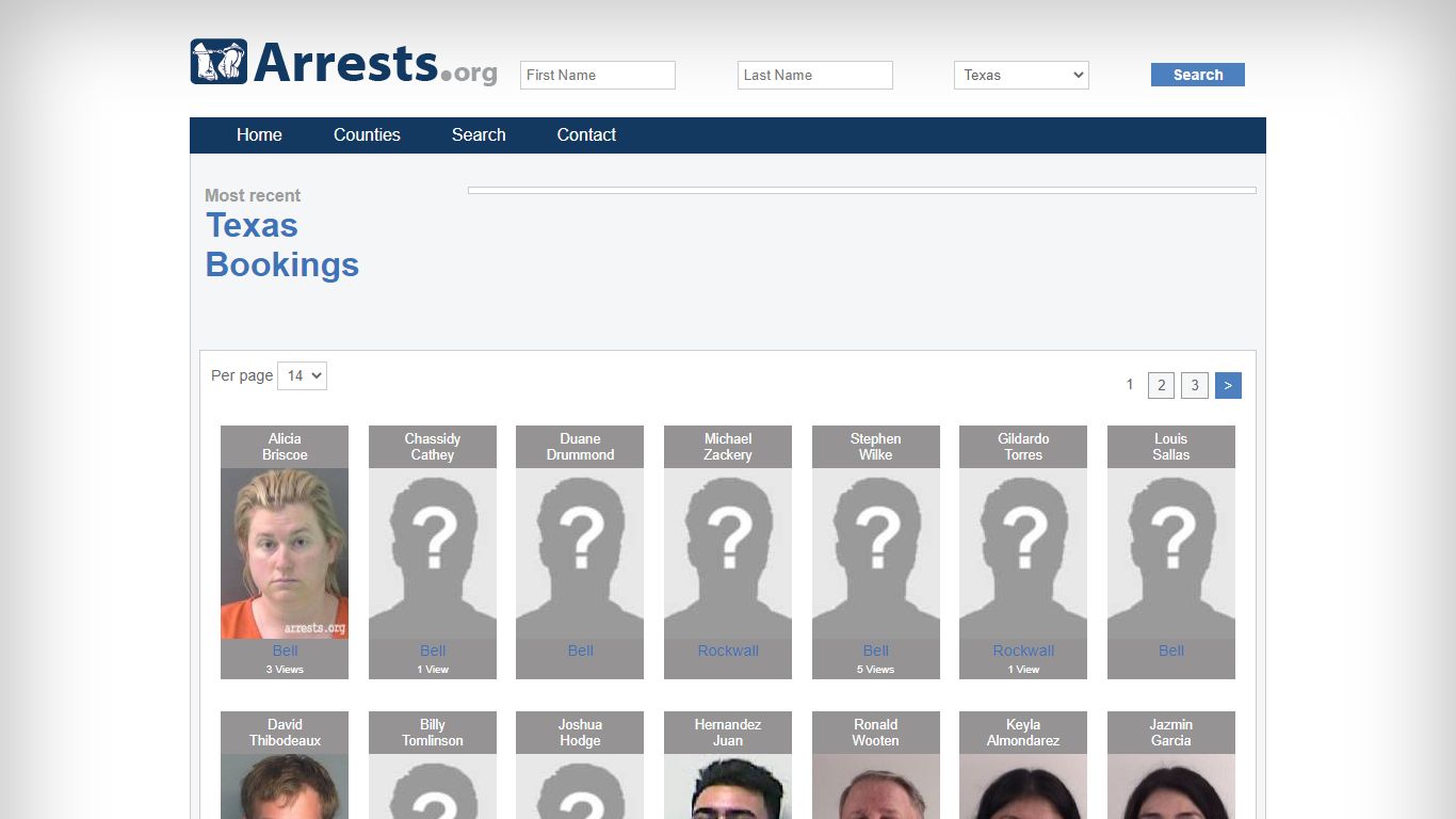 Texas Arrests and Inmate Search